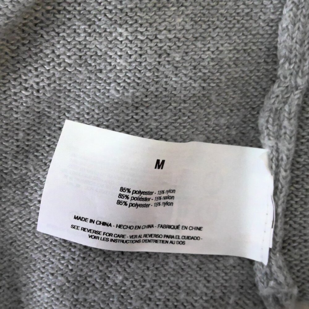 Ella Moss Gray Sweater Pullover Long Sleeve Soft Knit Ribbed Hem & Wrists EUC M - Picture 6 of 6